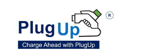 PlugUp "Charge Ahead with PlugUp" logo